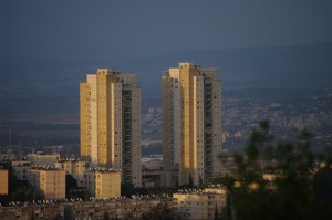 Two Buildings at Dusk
