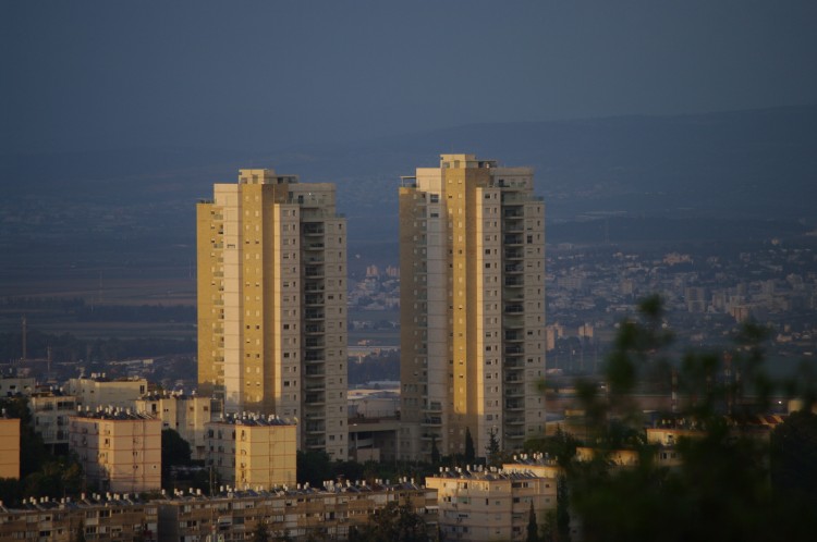 Two Buildings at Dusk